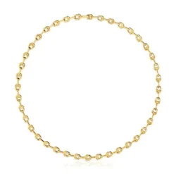 Collar corto logo con baño de oro 18 kt sobre plata MANIFESTO^TOUS Discount