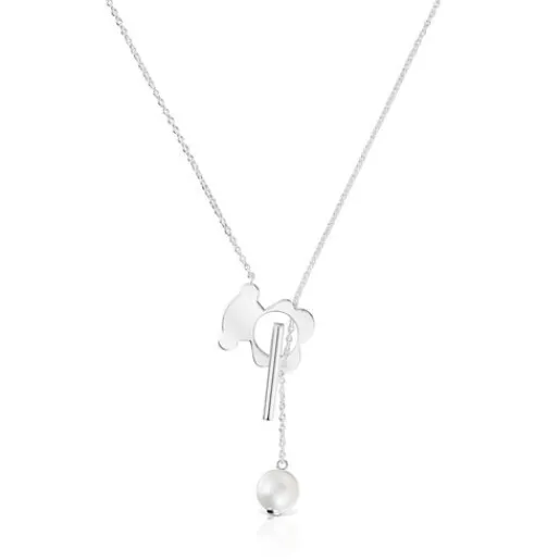 Collar corto oso de plata y perla cultivada I-Bear^TOUS Discount