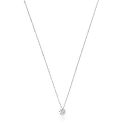 Collar corto rosetón de oro blanco y diamantes 0,15 ct Les Classiques^TOUS Online