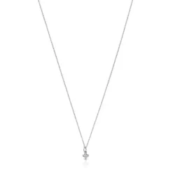 Collar cruz de oro blanco con diamantes Les Classiques^TOUS Clearance