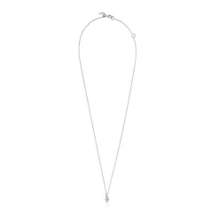 Collar cruz de oro blanco con diamantes Les Classiques^TOUS Clearance