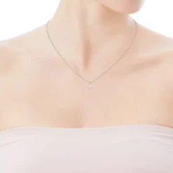 Collar cruz de oro blanco con diamantes Les Classiques^TOUS Clearance