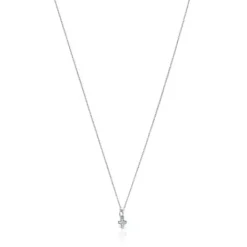 Collar cruz de oro blanco con diamantes Les Classiques^TOUS