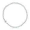 Collar de nylon azul con plata y perlas cultivadas 45 cm MANIFESTO^TOUS Outlet