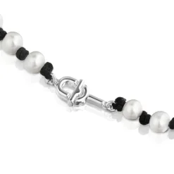 Collar de nylon negro con perlas cultivadas 50 cm MANIFESTO^TOUS Sale