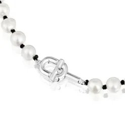 Collar de nylon negro con perlas cultivadas 44 cm MANIFESTO^TOUS Discount