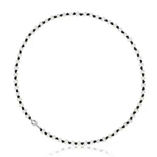 Collar de nylon negro con perlas cultivadas 42 cm MANIFESTO^TOUS Best