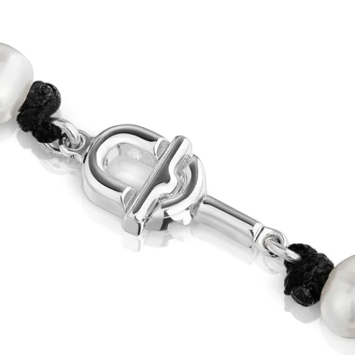 Collar de nylon negro con perlas cultivadas 42 cm MANIFESTO^TOUS Best