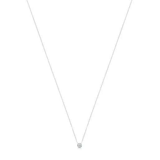 Collar de oro blanco con diamantes 0.10ct. Boca osos^TOUS Best