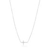 Collar de oro blanco con diamantes Cruz^TOUS Clearance