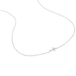 Collar de oro blanco con diamantes Cruz^TOUS Clearance