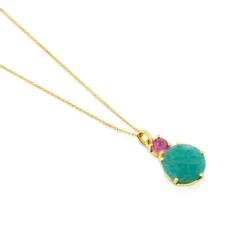 Collar de con amazonita y rubí tratado Ivette^TOUS Sale