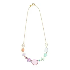 Collar de oro con once gemas multicolores y perlas Vita^TOUS Hot