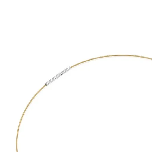 Collar de oro y acero Mesh Tube^TOUS New