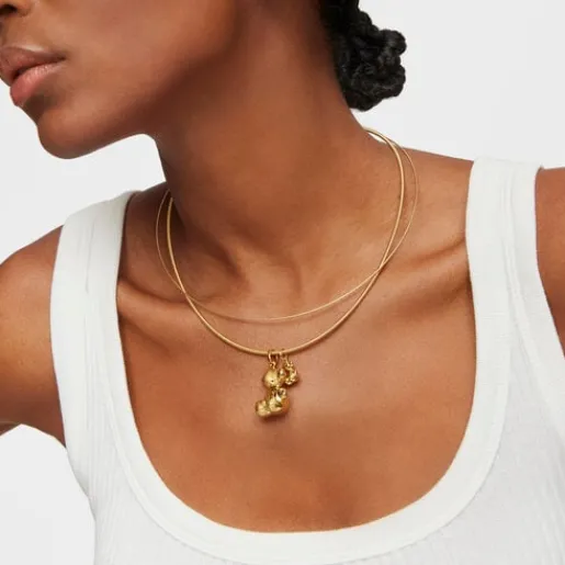 Collar de oro y acero Mesh Tube^TOUS New