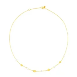 Collar de oro y perlas cultivadas con motivos oso, estrella, corazón y cruz Sweet Dolls^TOUS Outlet