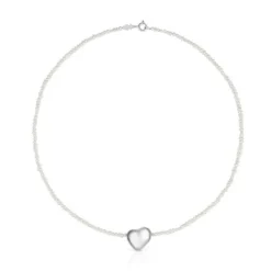 Collar de perlas cultivadas y motivo corazón de plata Tabit^TOUS Best