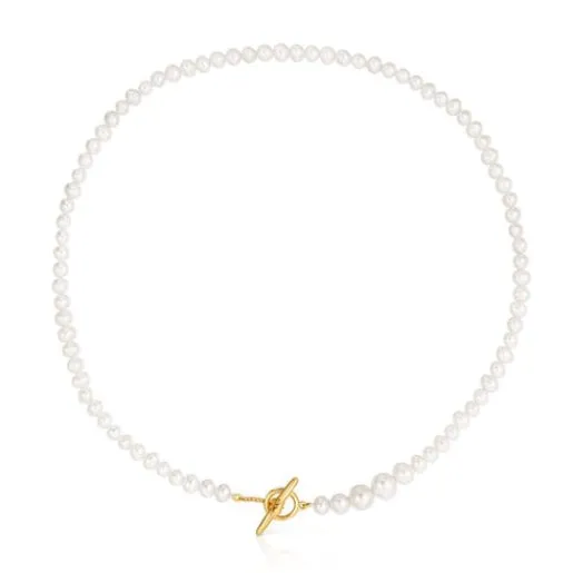 Collar de perlas cultivadas con baño de oro 18 kt sobre plata Lure^TOUS Best