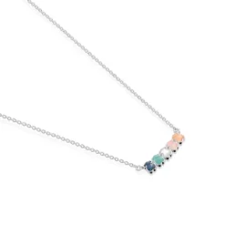 Collar de plata con gemas Mini Color^TOUS New