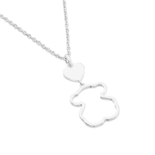 Collar de plata motivo oso New Silueta^TOUS Discount