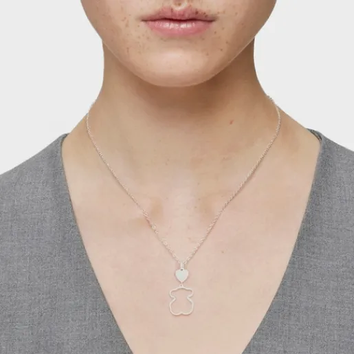 Collar de plata motivo oso New Silueta^TOUS Discount
