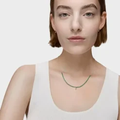 Collar de y calcedonia verde tratada Bold Bear^TOUS Hot