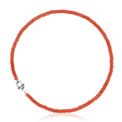 Collar de y calcedonia tratada naranja MANIFESTO^TOUS Hot
