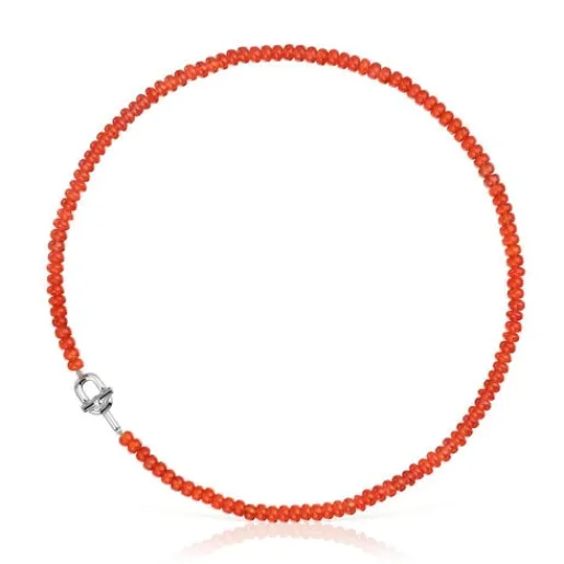 Collar de y calcedonia tratada naranja MANIFESTO^TOUS Hot