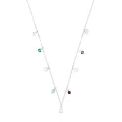 Collar de plata y gemas Bold motivos Motif^TOUS New