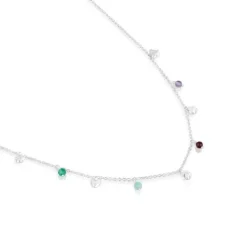 Collar de plata y gemas Bold motivos Motif^TOUS New