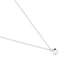 Collar de plata y rodolita flor Bold Motif^TOUS Best