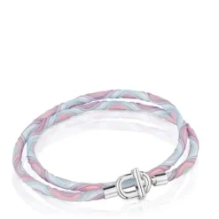 Collar elástico de con cordón rosa y azul MANIFESTO^TOUS Sale