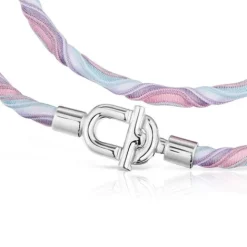 Collar elástico de con cordón rosa y azul MANIFESTO^TOUS Sale