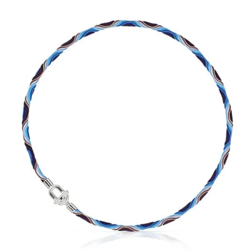 Collar elástico de con cordón azul y lila MANIFESTO^TOUS Outlet