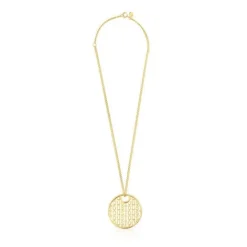Collar grande con baño de oro 18 kt sobre plata Logo^TOUS Hot