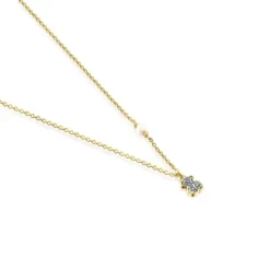 Collar oso con baño de oro 18 kt sobre plata, diamantes y perla Nocturne^TOUS Outlet