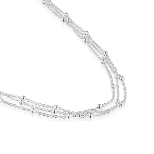 Collar triple corto de plata Basicos^TOUS Sale