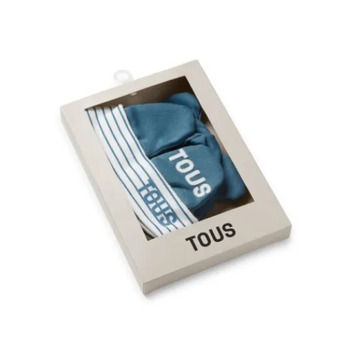 Conjunto de bebé gorro y manoplas Classic azul^TOUS Best