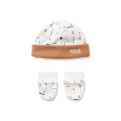Conjunto de bebé gorro y manoplas Geome único^TOUS Best