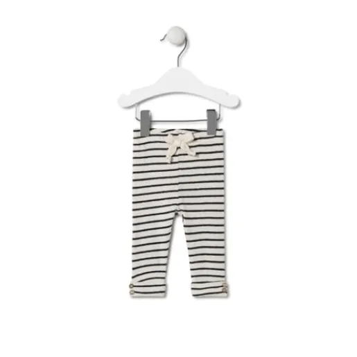 Conjunto de niña liso y a rayas Black crudo^TOUS Discount