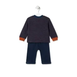 Conjunto de niño a rayas y liso Black azul marino^TOUS Discount