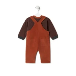 Conjunto de niño a rayas y liso Black naranja^TOUS Best
