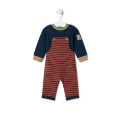 Conjunto de niño liso y a rayas Blue azul marino^TOUS Discount