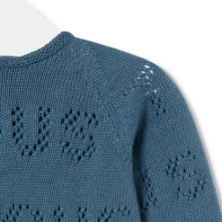 Conjunto de punto de bebé Tricot logo azul^TOUS Online