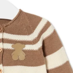 Conjunto de punto de bebé Tricot a rayas beige^TOUS Online