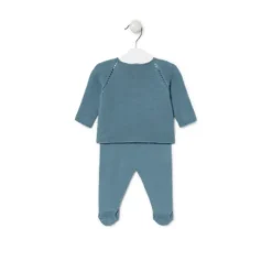 Conjunto de punto de bebé Tricot azul^TOUS Online