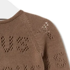 Conjunto de punto de bebé Tricot logo beige^TOUS New