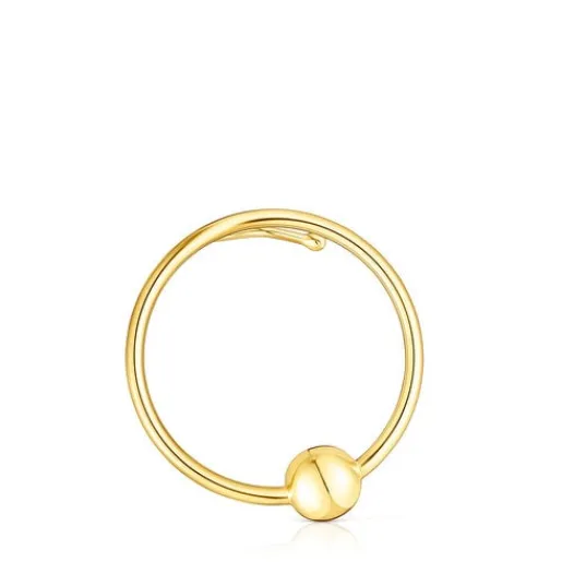 Earcuff con baño de oro 18 kt sobre plata círculo Plump^TOUS Outlet