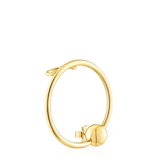 Earcuff con baño de oro 18 kt sobre plata círculo Plump^TOUS Outlet