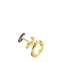 Earcuff con baño de oro 18 kt sobre plata y diamantes Nocturne^TOUS Best